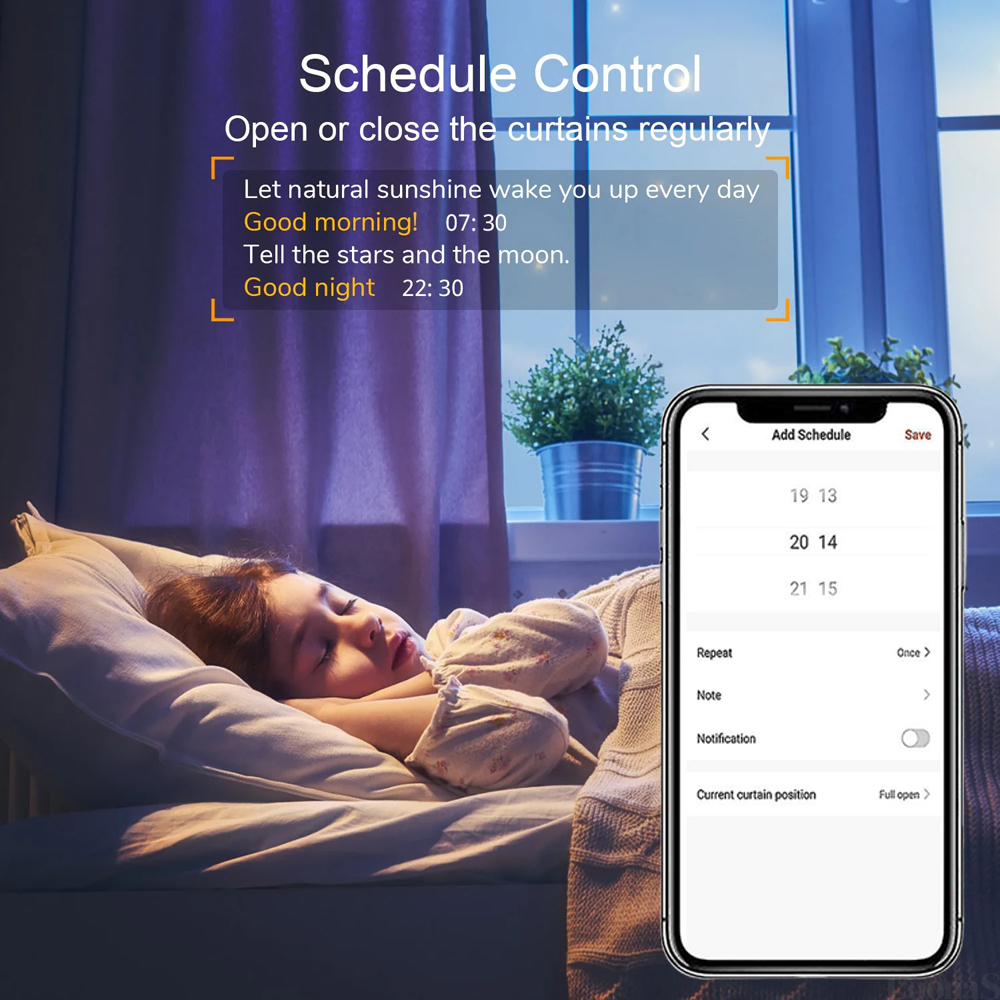 Blind / Shade Motors sixinsmart tuya matter smart curtain motor track system schedule control 1